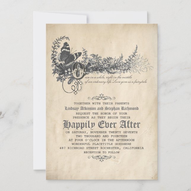 Fairytale Wedding Invitation (Front)