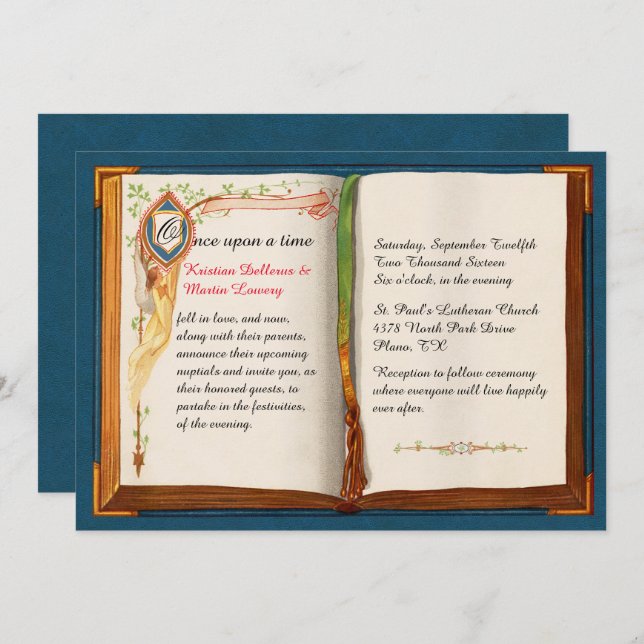 Fairytale Wedding Invitation (Front/Back)