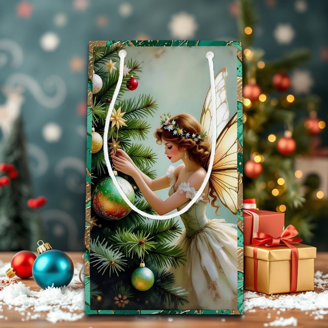 Fairytale Whimsical Angel Fairy Christmas Small Gift Bag (Creator Uploaded)