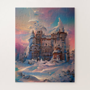 Fairytale World, Winter Castle, Snow Castle, Xmas Jigsaw Puzzle