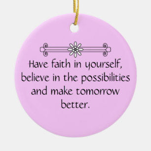 Faith and Belief Ceramic Tree Decoration
