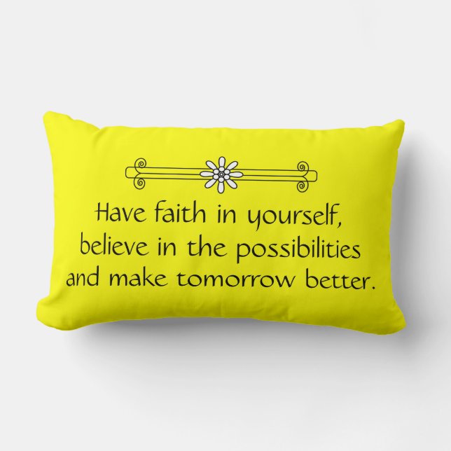 Faith and Belief Lumbar Cushion (Front)
