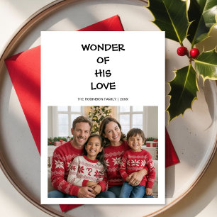 Faith and Family Wonder of His Love christmas Card