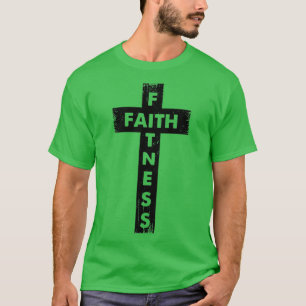 Faith And Fitness Holy Cross Christian Weightlifte T-Shirt