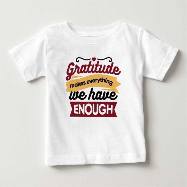 Faith and Gratitude Artwork – Uplifting Christian  Baby T-Shirt (Front)