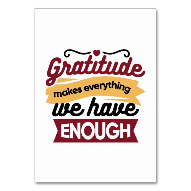 Faith and Gratitude Artwork – Uplifting Christian  Table Number (Front)