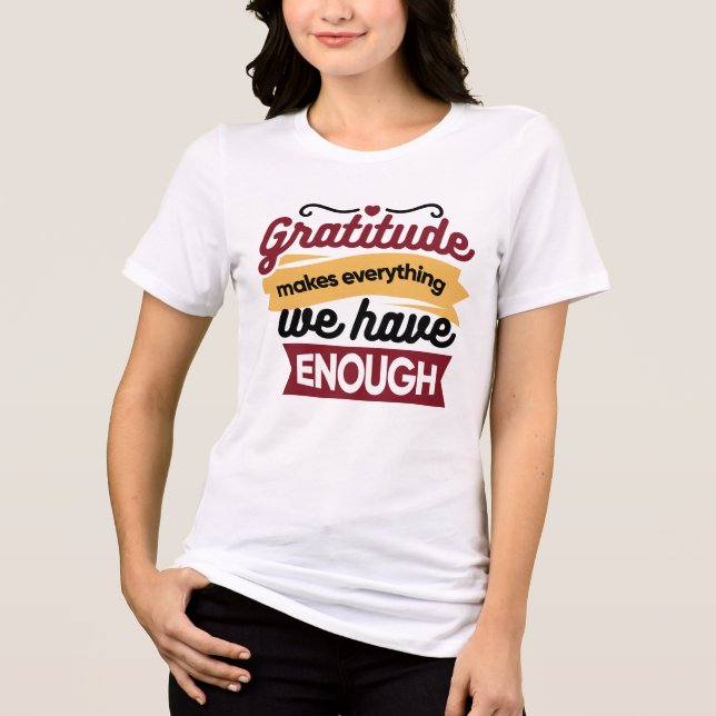 Faith and Gratitude Artwork – Uplifting Christian  Tri-Blend Shirt (Front)