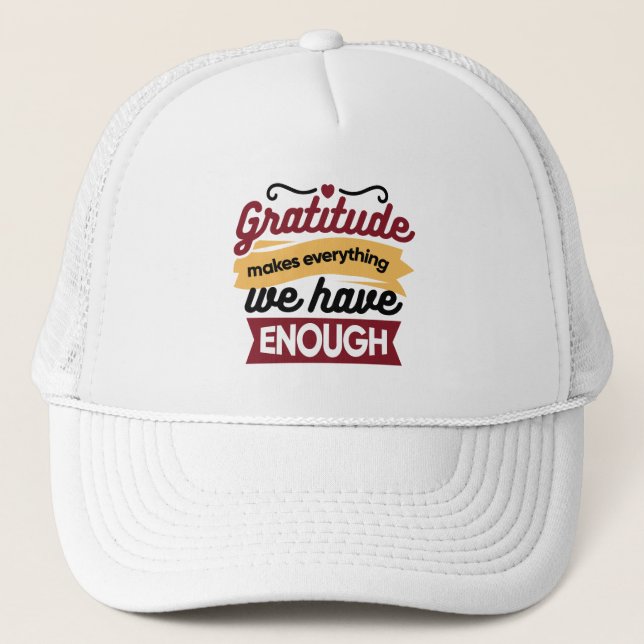 Faith and Gratitude Artwork – Uplifting Christian  Trucker Hat (Front)
