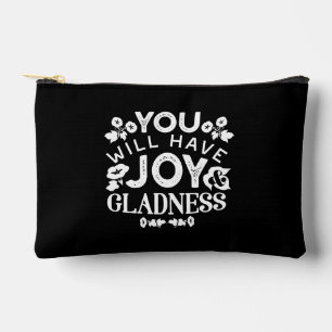Faith and Happiness – Joy and Gladness Quotes Accessory Pouch