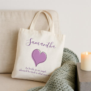 Faith and Love Christian Heart Tote Bag