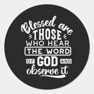 Faith and Obedience – Inspirational Scripture Classic Round Sticker
