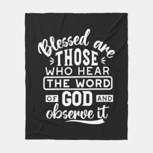Faith and Obedience – Inspirational Scripture Fleece Blanket