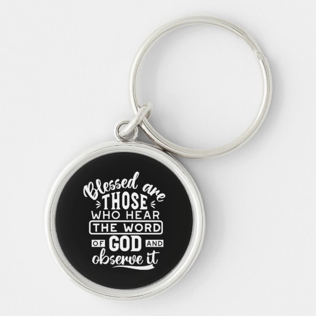 Faith and Obedience – Inspirational Scripture Key Ring (Front)