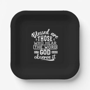 Faith and Obedience – Inspirational Scripture Paper Plate