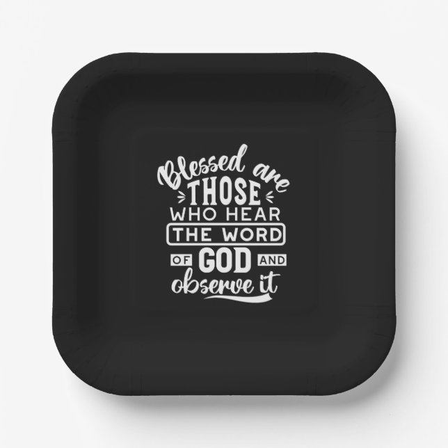 Faith and Obedience – Inspirational Scripture Paper Plate (Front)