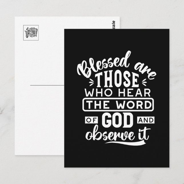 Faith and Obedience – Inspirational Scripture Postcard (Front/Back)