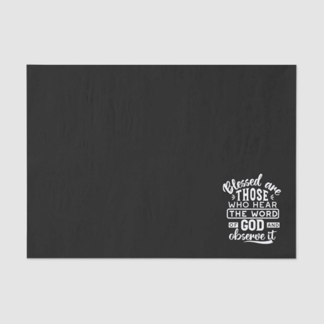 Faith and Obedience – Inspirational Scripture Tissue Paper (Front)