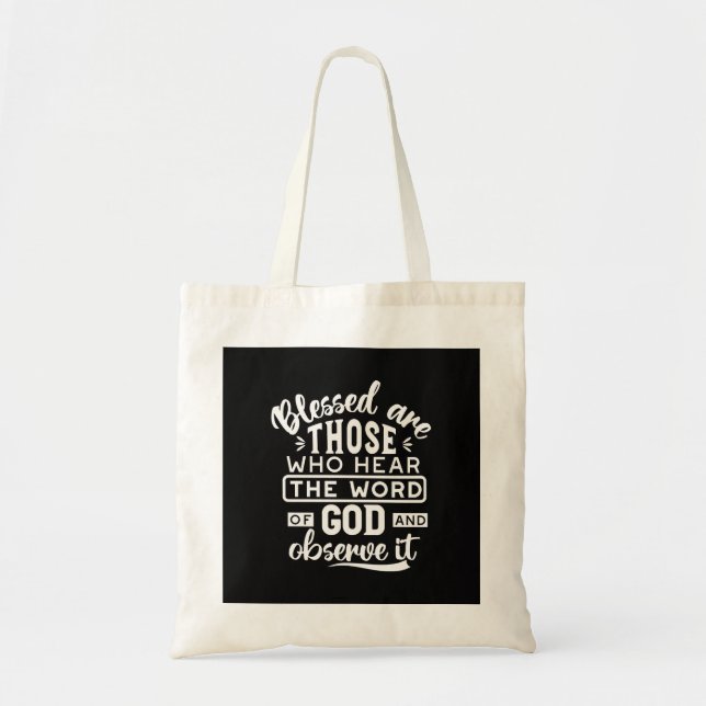 Faith and Obedience – Inspirational Scripture Tote Bag (Front)