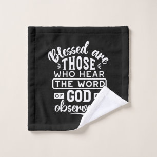 Faith and Obedience – Inspirational Scripture Wash Cloth
