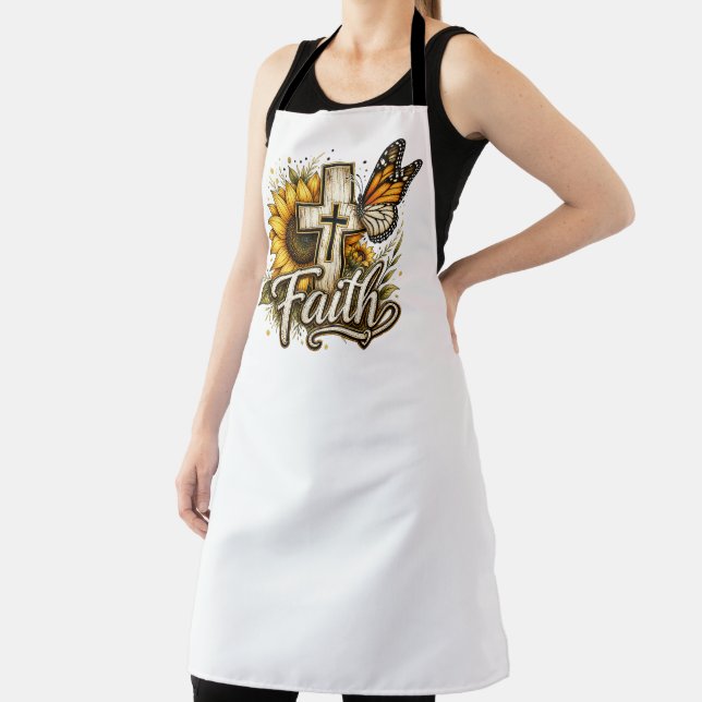 Faith and Sunflowers Apron (Insitu)