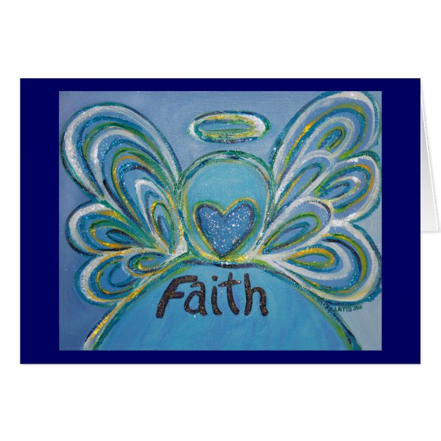 Faith Angel Greeting Card (Front Horizontal)