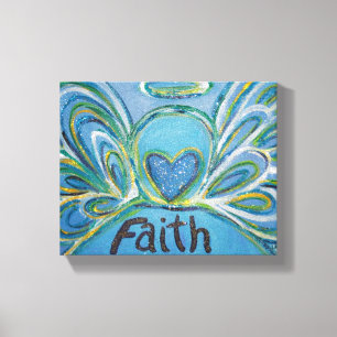 Faith Angel Word Art Painting Wrapped Canvas