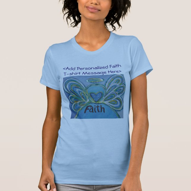 Faith Angel Word Inspirational Customised Shirts (Front)