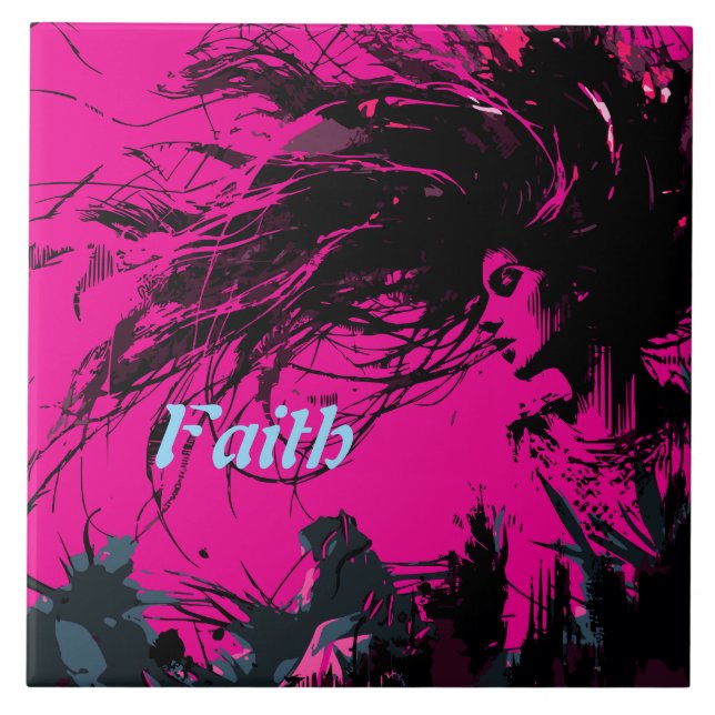 Faith Art Retro  Tile (Front)