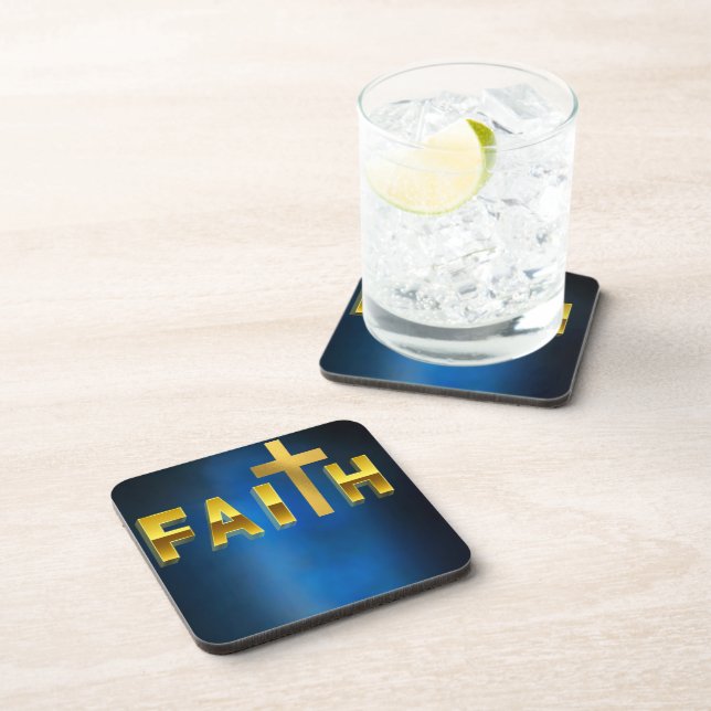 "Faith at Your Fingertips: Durable  Coaster (Right Side)
