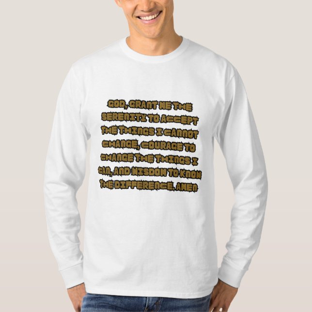 Faith Based Serenity Prayer Quote Mens Long Sleeve T-Shirt (Front)