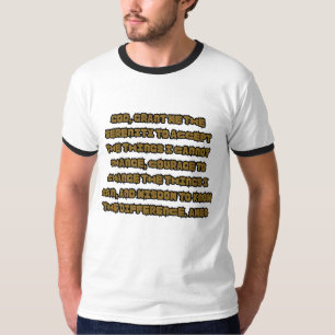 Faith Based Serenity Prayer Quote Men's Ringer T-Shirt