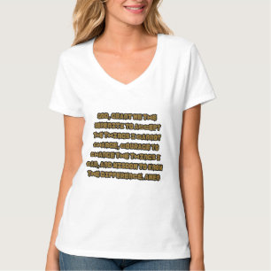 Faith Based Serenity Prayer Quote Women's V-Neck T-Shirt