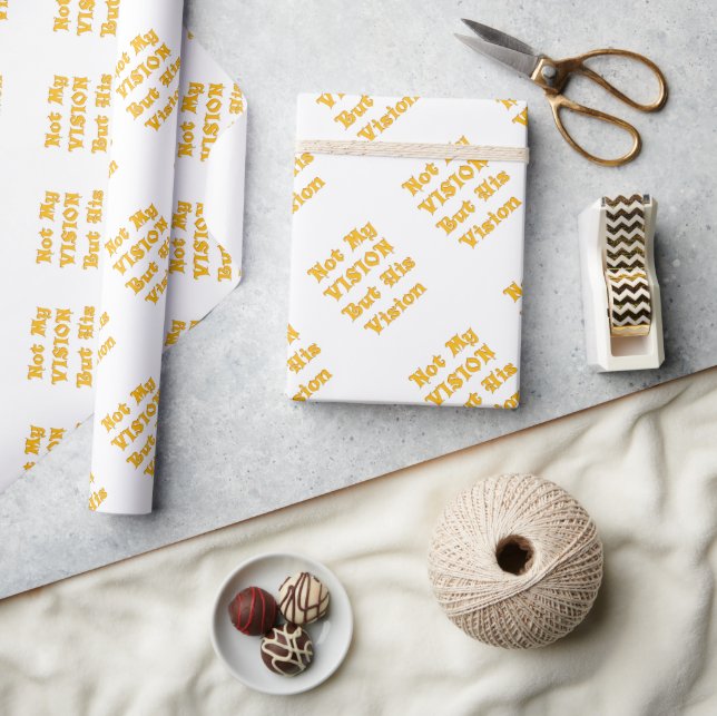 Faith-Based Text Art: Not My Vision But His Vision Wrapping Paper (Crafts)