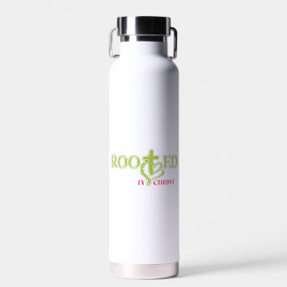 Faith Based Tumbler Rooted in Christ Quote Water Bottle