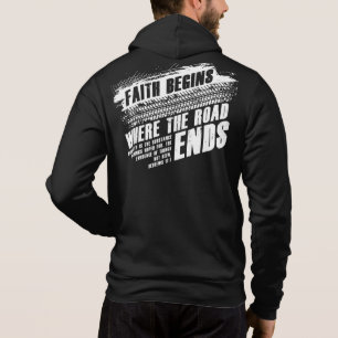 Faith Begins Where The Road Ends – Men’s Chris Hoodie