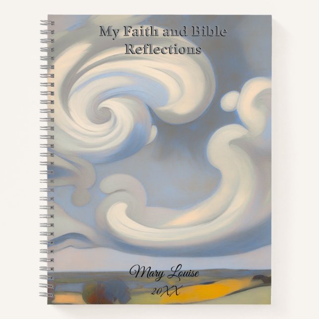 Faith & Bible Verse Reflection Spiral Notebook (Front)