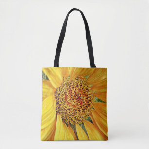 Faith Bible Verse Sunflower Flower Tote Bag
