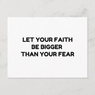 Faith Bigger Than Fear Postcard