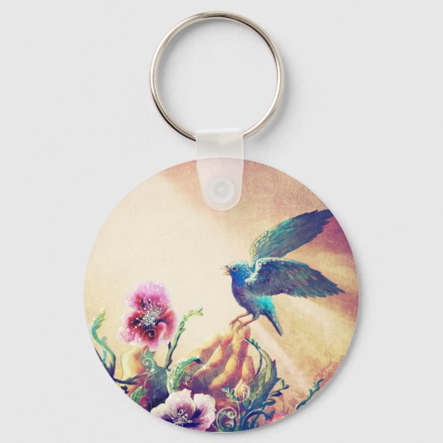 Faith Bird Key Ring (Front)