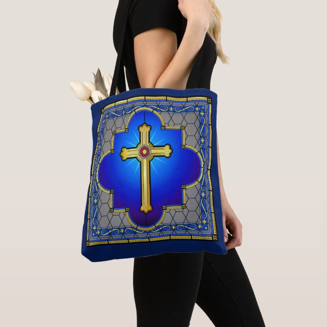 Faith, Blessed, Religion - See Back Tote Bag (Close Up)