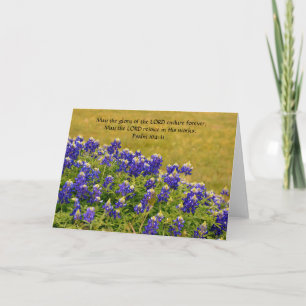 Faith Bluebonnet Bible Verse Note Card