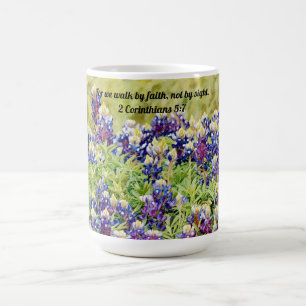 Faith Bluebonnets Flower Bible Verse Faith Mug