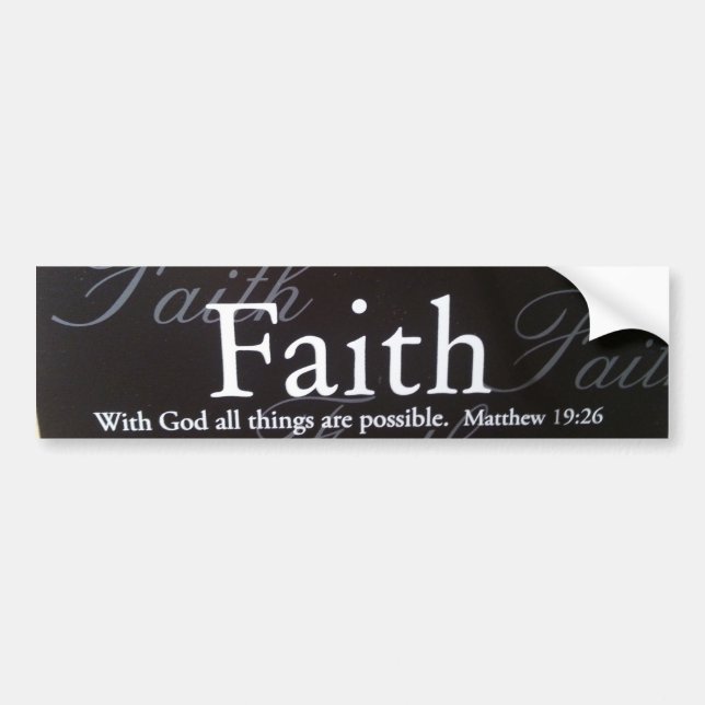 Faith Bumper Sticker (Front)
