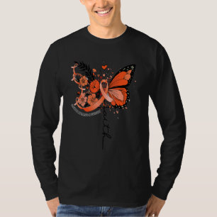 Faith Butterfly Orange Ribbon Multiple Sclerosis A T-Shirt