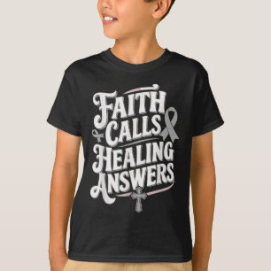 Faith Calls Healing Answers Diabetes Awareness T-Shirt
