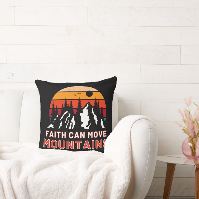Faith Can Move Mountains Bible Cushion (Couch)