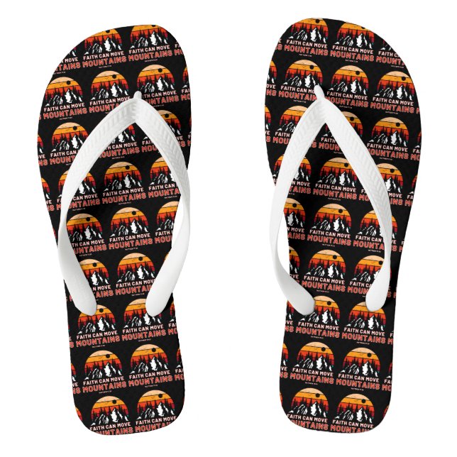 Faith Can Move Mountains Bible Unisex Jandals (Footbed)