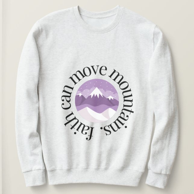 faith can move mountains BIBLE VERSE Sweater (Design Front)