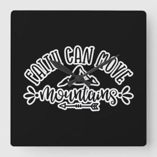 Faith Can Move Mountains Faith No More Square Wall Clock