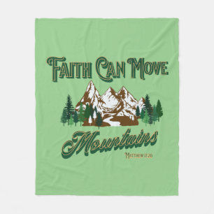 Faith Can Move Mountains Fleece Blanket
